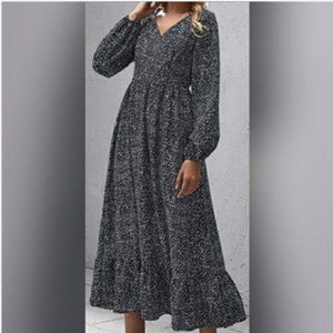 Ruffle Hem Dalmatian Dress